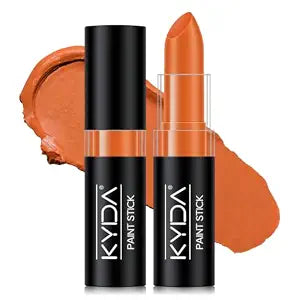 KYDA Orange Face Body Paint Stick, Orange Matte Lipstick Eyeblack