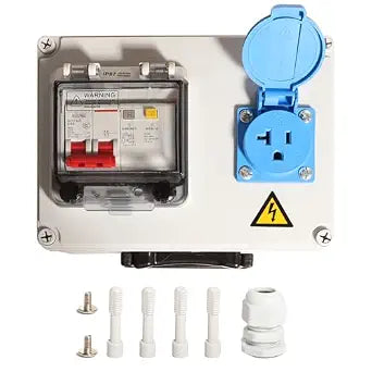 Outdoor Power Distribution Box 63A Ground Fault Circuit Breaker