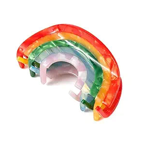3Inch Rainbow Hair Claw Clip Acrylic Acetate Strong Hold for Women Girls