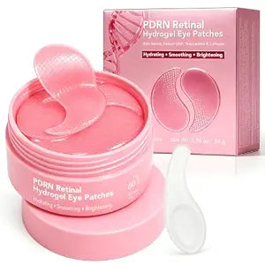 PDRN Retinal Hydrogel Eye Patches ��� Under Eye Masks for Dark Circles, Puffiness & Fine Lines, with Niacinamide & Caffeine, Hydrating & Smoothing, 60 Patches