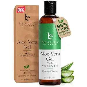Aloe Vera Gel - USA Made with Natural & Organic Ingredients, Sunburn Relief