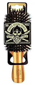 Grave Before Shave Beard Brush for Men with 100% Wild Boar Bristles and Bamboo Wood Handle