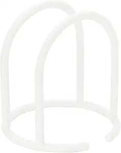 Spectrum Euro Modern Napkin Holder Organizer for Dining Room Table and Kitchen Counters, Minimalist Upright Easy Access Sturdy Base Napkin Dispenser for Paper Napkins Stand, Matte White