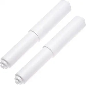2 Pack White Toilet Paper Holder Spring Loaded Roller Replacement Rod