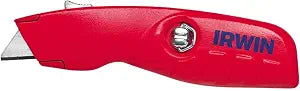 IRWIN Utility Knife, Self-Retracting for Safety (2088600), Red
