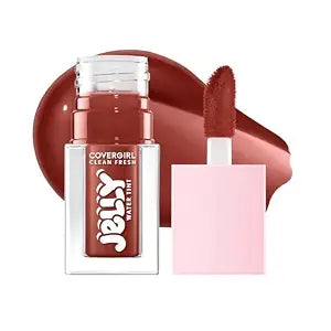 COVERGIRL Clean Fresh Jelly Water Tint, Lip & Cheek Tint, Transfer-Proof, Hydrating - 50 Mulberry Melts (Mahogany)