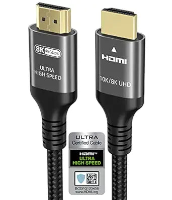 Ubluker 10K 8K 4K HDMI Cable 5FT Certified Passed, Ultra High Speed HDMI