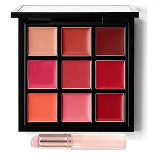 9 Colors Lipstick Palette, Matte Velvet Lip Cream Color Palette, Pro Lip & Cheek Makeup, Long Lasting, Moisturizing Waterproof for Every Occasion