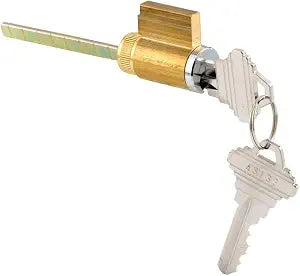 Sliding Door Handle Replacement Key Cylinder Lock Set with Keys - Fix and Replace Sliding Patio Glass Door Hardware Cylinder Keyed Locking Mechanism Set