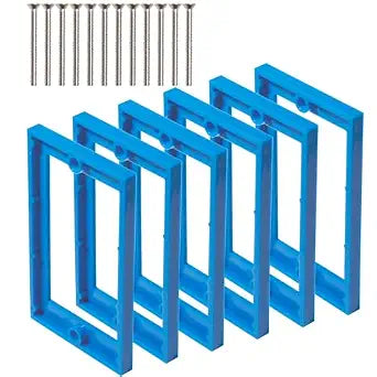 MAKERELE Single Gang Electrical Outlet Box Extender, Blue, 1/4", 6 Pack