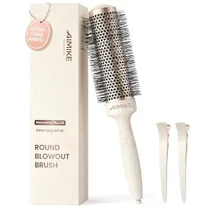 AIMIKE NaturaVol PLUS Extra-Long Round Brush 1.7" for Thick Long Hair