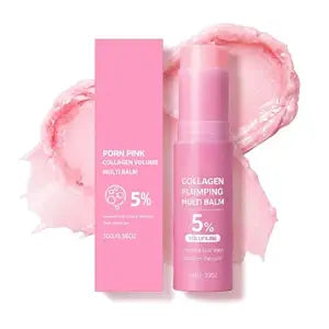 Official Fem Pdrn Volufiline Pink Collagen Volume Multi Balm Stick, Hydrating Face Balm for Dewy Glow, Portable Moisture Stick for Dry Areas, Cheeks, Lips & Neck���B