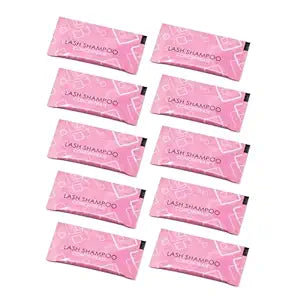 Lash Shampoo Concentrate Lash Cleaning for Eyelash Extensions Anti-allergic Hypoallergenic and Non-irritation Cleanser for Salon & Home Use(10 bags)