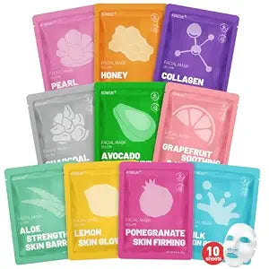 10 Pack Hydrating Face Masks Skincare for Women, Facial Mask for Skin Care
