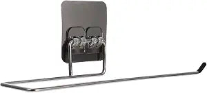 DECHOUS Stainless Steel Towel Rack Punch-Free Wall Mounted Kitchen Rack for Dishcloth Tissue Box and Bathroom Storage Removable with Stickers 4-Pack 10.43 X 2.36 X 1.57 in