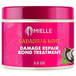 Mielle Organics Babassu & Mint Damage Repair Bond Treatment for Chemical and Heat Damaged Hair, 5.5 Ounce