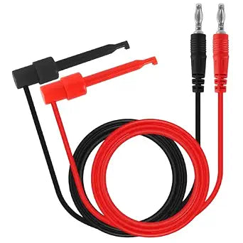 4mm Banana Plug Test Leads to Test Hook Clips Multimeter Electrical 4mm Banana Plug Silicone Flexible Copper Cable 1 Meter for Multimeter Electrical Testing