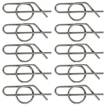 Replacement Spring Locking Cotter Pin M154221 Fits John Deere Lawns and Gardens Tractors D100 G110 L100 LA100 X100 X350 Z665 (10 Pack)