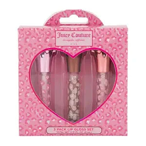 Juicy Couture Kids 3 Pack Crown Lip Gloss Set | Charry, Strawberry, & Citrus Flavored Lip Gloss