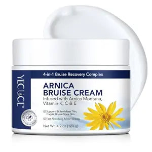 Arnica Bruise Cream with Vitamins K, C & E, Soothing Hydrating Lotion for Thin Sensitive Skin, Herbal Creams Quick Comforting,Natural Skincare Gel for All Skin Types 4.2oz