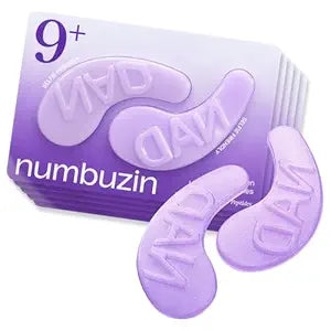 numbuzin No.9 Eye Patches, NAD+ Collagen Jelly Eye Masks with Peptides, Caffeine & Niacinamide, Cooling Under Eye Patches for Puffy Eyes & Eyebags, Skin Hydrated in Summer, 5 Pairs (10 Patches)