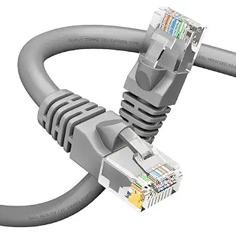 GEARit Cat6 Patch Cables Cat 6 Ethernet Cable 14 ft 1-Pack Gray