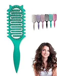 Curl Defining Brush,2026 Vented Hair Brush for Detangling Styling,Curl Defining Brush,Shaping And Defining Curls For Women And Men (Green)