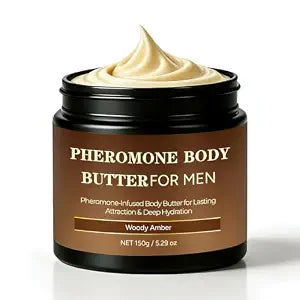 Pheromone Body Butter for Men, Cologne Body Skin Cream with Shea Butter, Cocoa Butter & Coconut Oil, Long-Lasting Fragrance, Deep Hydration, Non-Greasy, Vegan