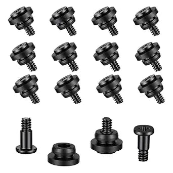12 Pcs Hard Drive Mounting Screws, Shock Absorption Rubber Washer Kit, Anti Vibration Screws for 3.5 Inch HDD SSD, Computer PC Hard Disk Drive Mounting Accessories for Desktop PC Chassis Set (Black)