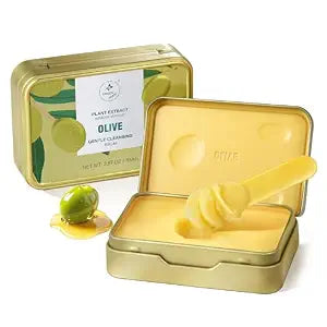 Olive Makeup Remover Cleansing Balm, Waterproof Makeup Remover Balm + Oil Cleanser for Face, Melts Away Make Up + Sunscreen SPF + Mascara, Hydrates + Softens Skin, All Skin Types, Non-greasy ,3oz/85ml