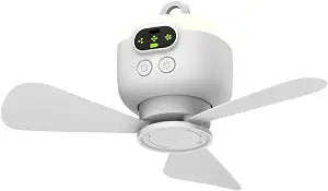 10.6 Inch Portable Camping Fan with Light, 8000mAh Rechargeable Tent Fan