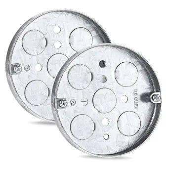 OwnMy 4" Round Shallow Electrical Outlet Boxes Metal Shallow Electrical Box