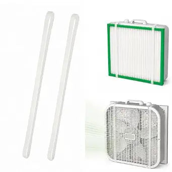 Box Fan Filter Straps Stretchable Silicone Box Fan Air Filter, Clear 2Pcs