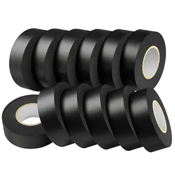 SWRT 0.75" x66ft 12 Pack Electrical Tape, Waterproof Flame Retardant