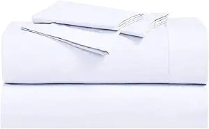 Royal Hotel Standard Cotton Percale Pillowcases, 300 Thread Count, White