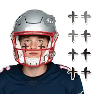 48 Pairs Sports Eye Black Stickers, Sports Eyeblack Stickers Breathable Eye Strips for Baseball Football Softball Lacrosse Fans on Game Day (Cross)