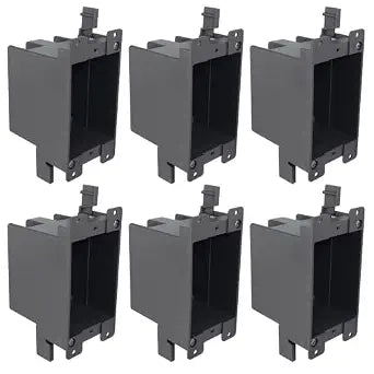 6-Pack 1-Gang 14 cu. in. Old Work Electrical Boxes, ETL Listed