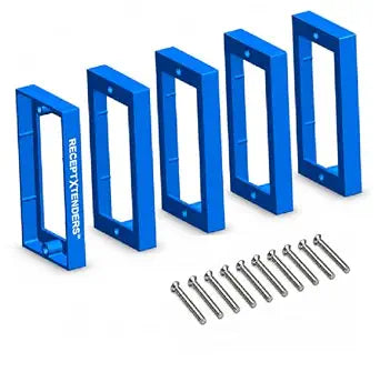 ReceptXtenders 1/2" Single Gang Outlet Box Extenders with Screws, UL Listed, Electrical Box Extender for Outlets & Switches, Pack of 5