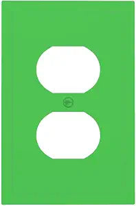 Outlet Covers Bright Green 1 Gang Duplex Light Switch Cover Plate Decorative Socket Covers Wall Plates Electrical Switchplate Receptacle for Bathroom Bedroom Decor