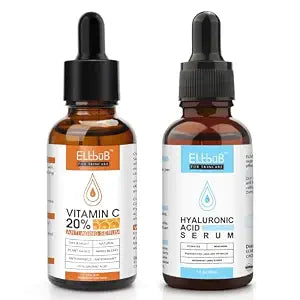 Anti Aging Vitamin C Serum Hyaluronic Acid Serum Set - with Hyaluronic Acid, Skin Care Set Boost Skin Collagen,Hydrate & Plump Skin, Anti Aging & Wrinkle Facial Serum
