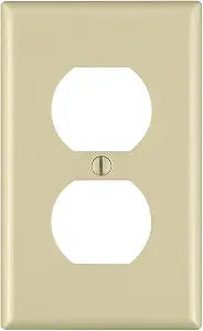 Leviton 10 Pack 1 Gang Wallplates, Duplex Receptacle, M01-86003-IMP, Ivory