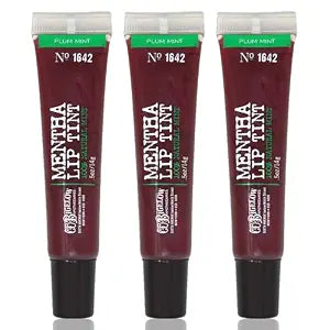C.O. Bigelow Plum Mentha Lip Tint Trio, Pack of 3 Purple Tinted Lip Gloss