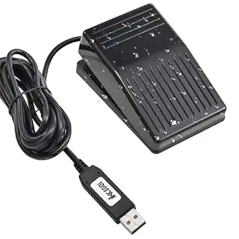 iKKEGOL Upgraded USB Foot Pedal, IP37 Waterproof Hands-Free Control Pedal, One Key Programmable Footswitch Game Mouse Keyboard for Transcription, Gaming, Work Page Turner HID Mechanical Switch
