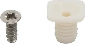 Silverline 8mm Plastic Hinge Dowel Inserts with Screws (50)