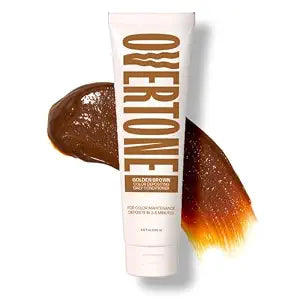 OVERTONE Color Depositing Daily Conditioner, Semi Permenant, Golden Brown