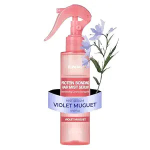 KUNDAL Protein Bonding Hair Mist Leave-In Serum for Damaged,No Wash, Frizzy & Color-Treated Hair, 446°F Heat Protection, Enhances Shine & Softens Hair [Violet Muguet], 8.45 Fl Oz
