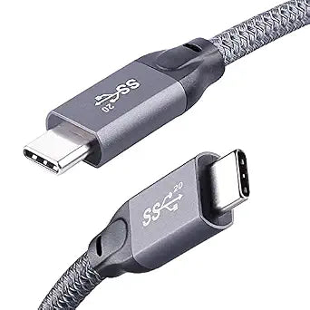 QCEs USB C to USB C 3.2 Gen 2 Cable, 6.6Ft USBC Monitor Cable 100W PD Charging, 20Gbps Data for USB4/Thunderbolt 3/4 Compatible with MacBook Pro/Air, iPad, Galaxy S23, Brio 4K Webcam