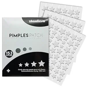 Clear Star Pimple Patches for Face, 153 Count Hydrocolloid Star Acne Patches Invisible, Cute Zit Covers for Face, Spot Stickers with Tea Tree, Salicylic Acid and Cica Oil