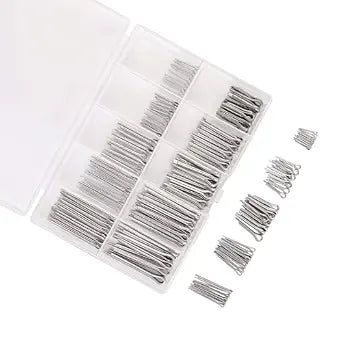 150 Pcs Automotive Cotter Pin 304 Stainless Steel Cotter Pins Assortment Kit Hardware Clip Key Fastener Fitting Assortment Set Split Pins Cotter Pin for Mechanics & Engine Repair (15 Sizes)