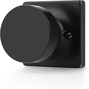 Tinewa 1 Pack Dummy Door Knob, Interior Single Side Door Handle, Matte Black No-Turning Door Dummy Knob Inactive Half Dummy Door Knob for Closet Doors, Square Rose